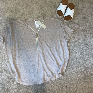 NWT zip up Joan vass shirt!